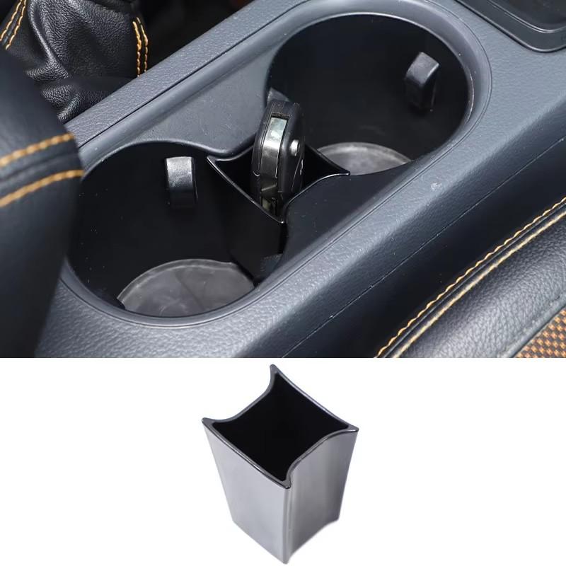 For Ford Ranger Wildtrak 2018- TPE Black Car Center Console Water Cup Holder Storage Box Car Interior Accessories Style B