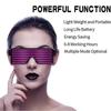 Led Party Glasses Multilingual USB Charge Led Flashing Luminous Eyewear Christmas Concert Birthday Party Holiday Glow Sunglasses