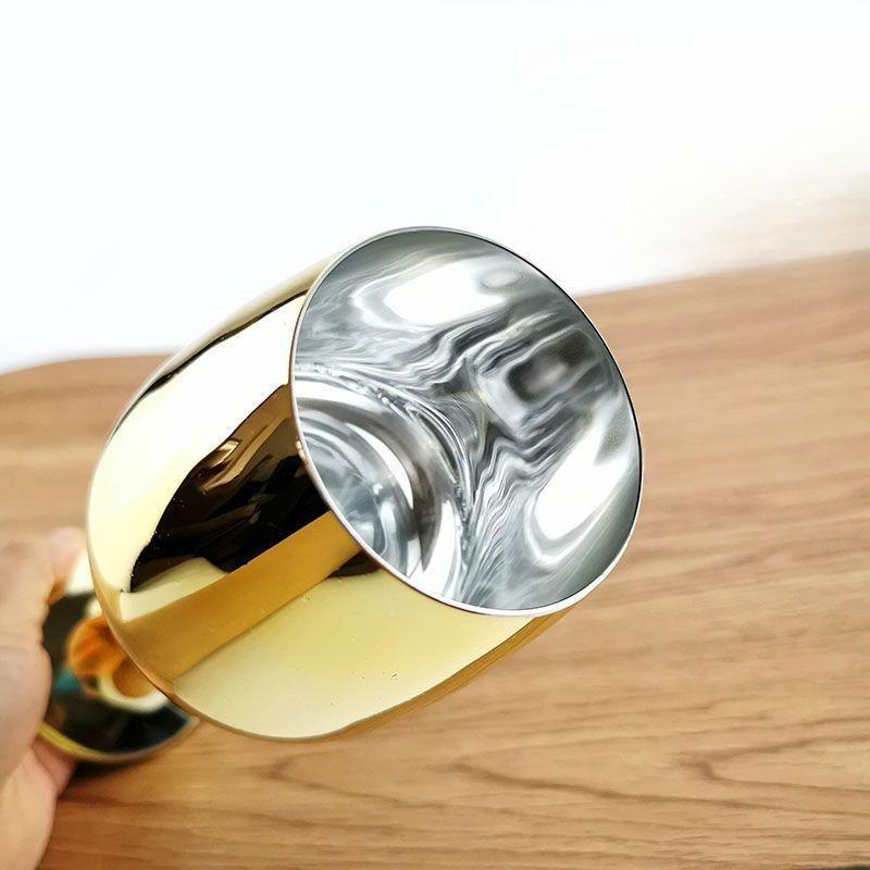 Gold Plated Wine Glass,High Footed Glass,Crystal ,Champagne,Brandy,High Aesthetic Decoration,High-end Red Wine Glasses Drinkware
