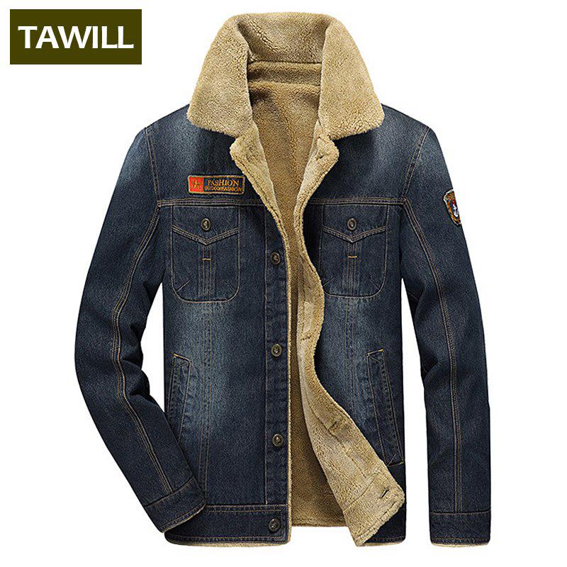 

Куртка с длинным рукавом мужская джинсовая джинсовая универсальная осень-зима зима XXXXL