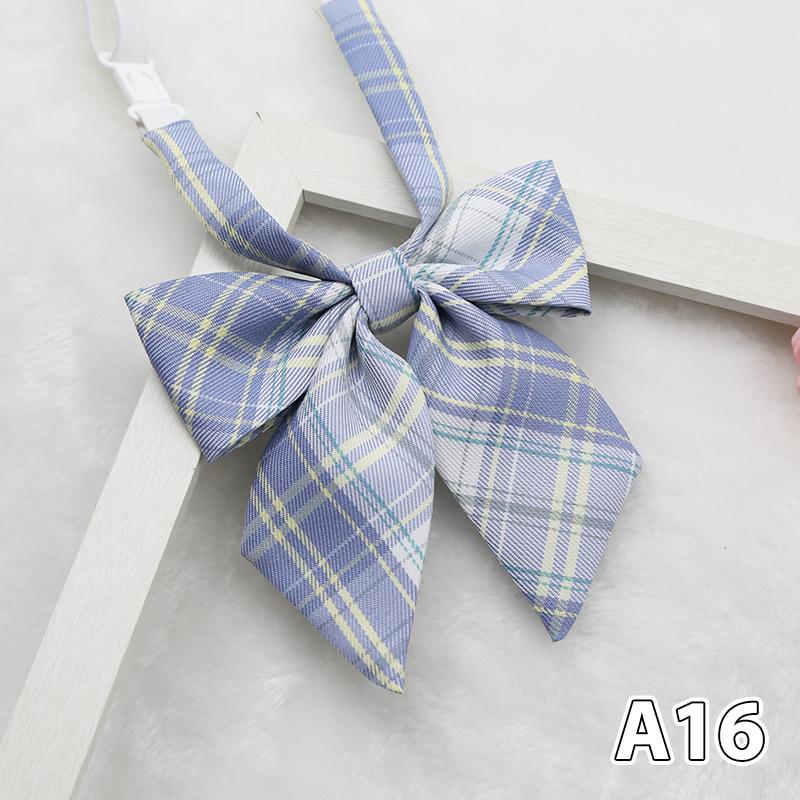 Personalized Flower Plaid Uniform Collar Flower Bow Tie Small Fresh Sailor Suit Bow KTB