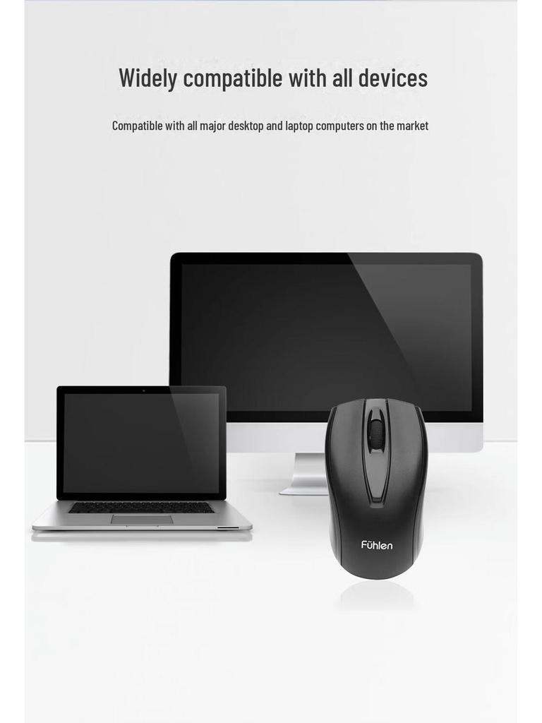 Fuller A02G Ergonomic Wireless Mouse for Office and Desktop