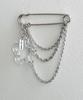 Rise More New Star Chain Bar Pin Brooch