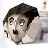 1pc Charlie Chaplin Automatic Folding Umbrella, Portable Collapsible Design, Casual Outdoor Accessory L1127072