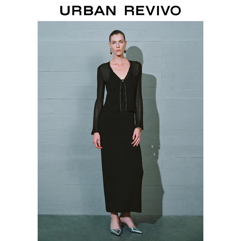 

Женский трикотажный кардиган с V-образным вырезом и завязками на талии L