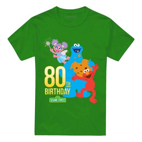 Sesame Street Unisex Adult Birthday 80th T-Shirt