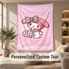 Tapestry Custom Name Text, Wall Hanging Tapestry Home Room DecorMy Melody