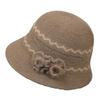 Mom Wool Knitted Basin Hat Bucket Hat Ladies Season Outdoor Warm Foreign Style Hat