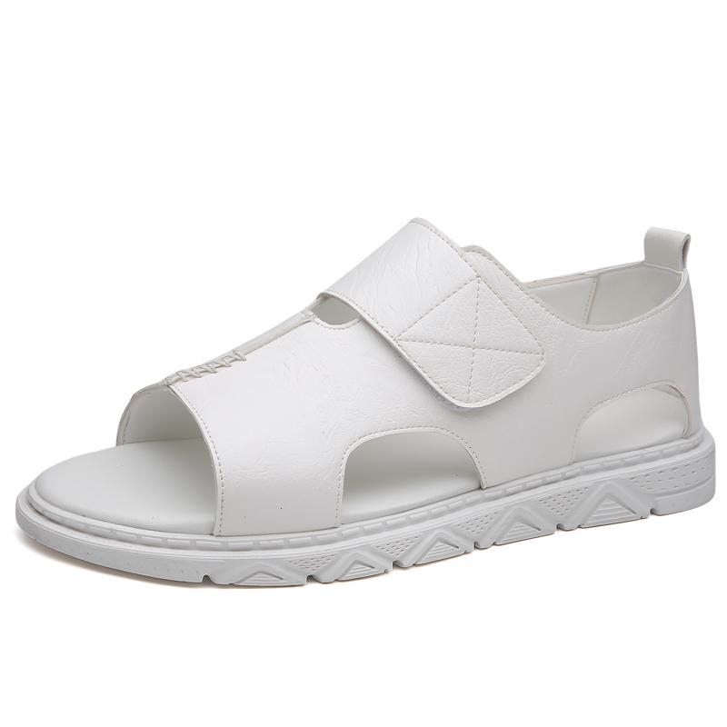 Fashion New Summer Minimalist Design High Quality Leather Men's Sandals Outdoor Casual Handmade Comfortable  Fashion Soft Beach Sandals