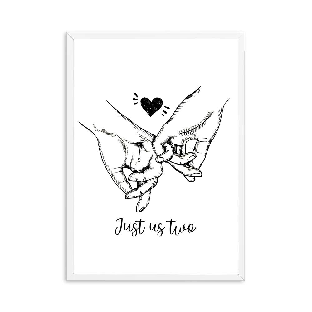 

Любовь Рука Семейное Искусство Линия Рисунок Плакаты Абстрактный Поцелуй Минималистский Настенный Художественный Печать на Холсте Декоративные Картины Современная Живопись 21X30cm No Frame