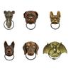 Creative Animals Head Door Knocker Retro Resin Crafts Personalized Wall Art Decoration For Front Door Heavy Gothic Door Knockers