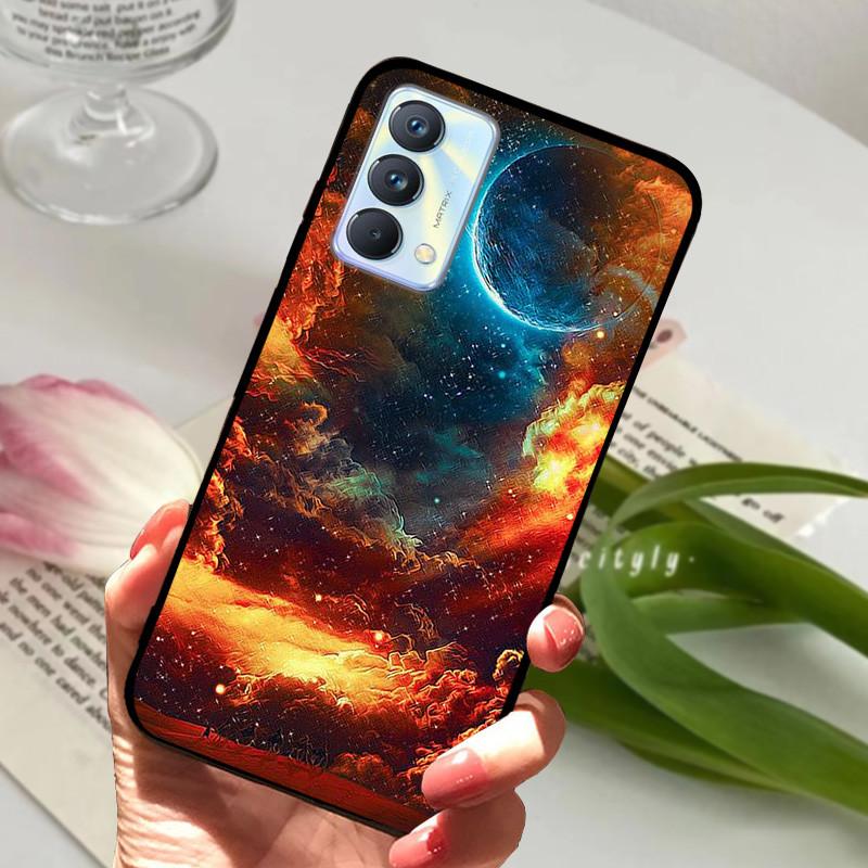 For cover Realme GT Master Case Edition Animal Cartoon Soft Silicone Funda for Realme GT Master Explorer Phone Cover Black Coque