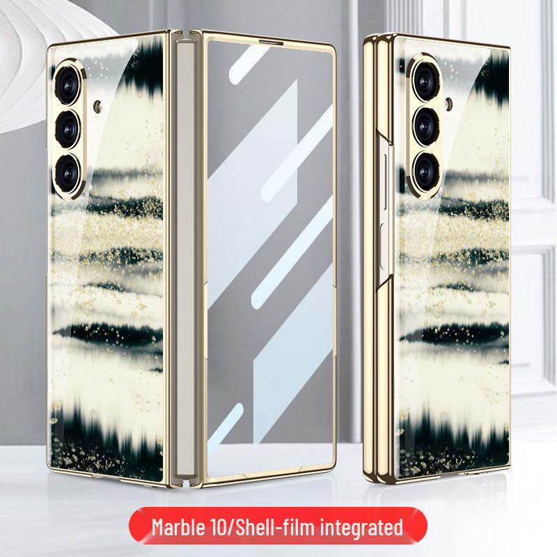 Samsung Z Fold7 Marble Folding Case: Stylish & Trendy Glass Cover for Women