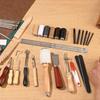 VEVOR Leather Working Tools Kit, 59 PCS Leather Craft Tools with Portable Canvas Storage Bag, Engraving Punching Sewing Stamping Sanding Tools
