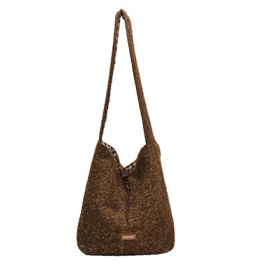 Autumn and Winter New Women's Bags, Large-capacity Plush Tote Bags.