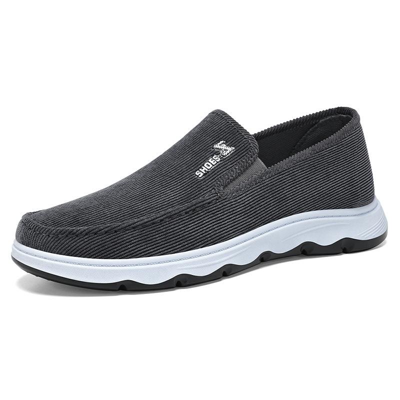 Old Beijing cloth shoes 2025 new men's shoes one-pedal dad shoes soft sole comfortable casual shoes single shoes