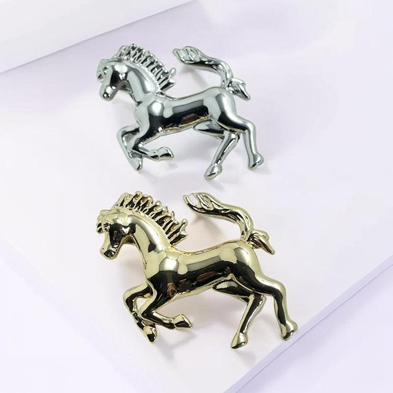 1Pc Brooch Pin Retro Enamel Horse Design Badge Clothes Hats Bags Scarves Collar Lapel Brooch Artistic Accessory