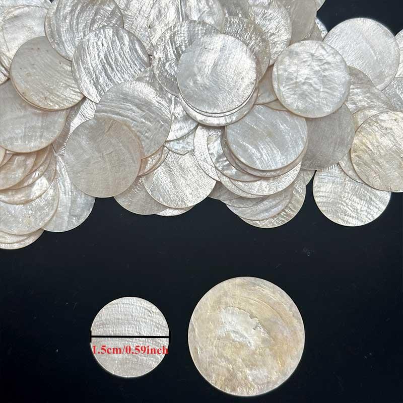 10 Stück runde Perlmutt-Mosaikfliesen Natürliche Muschel-Mosaikstücke für Heimdekoration Bastelmaterialien Hobbys 917