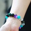High Quality Natural Amethyst White Crystal Malachite Amazonite Bracelet