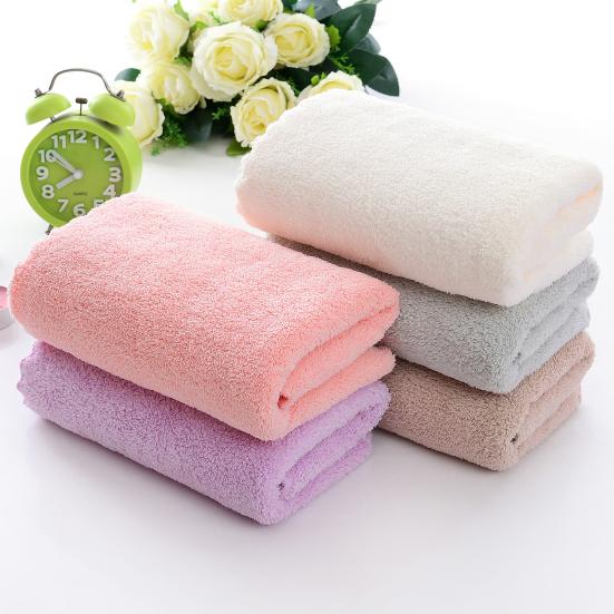 Towel Eco-friendly Anti-deform Polyester Fluffy Face Towel Supplies for Home