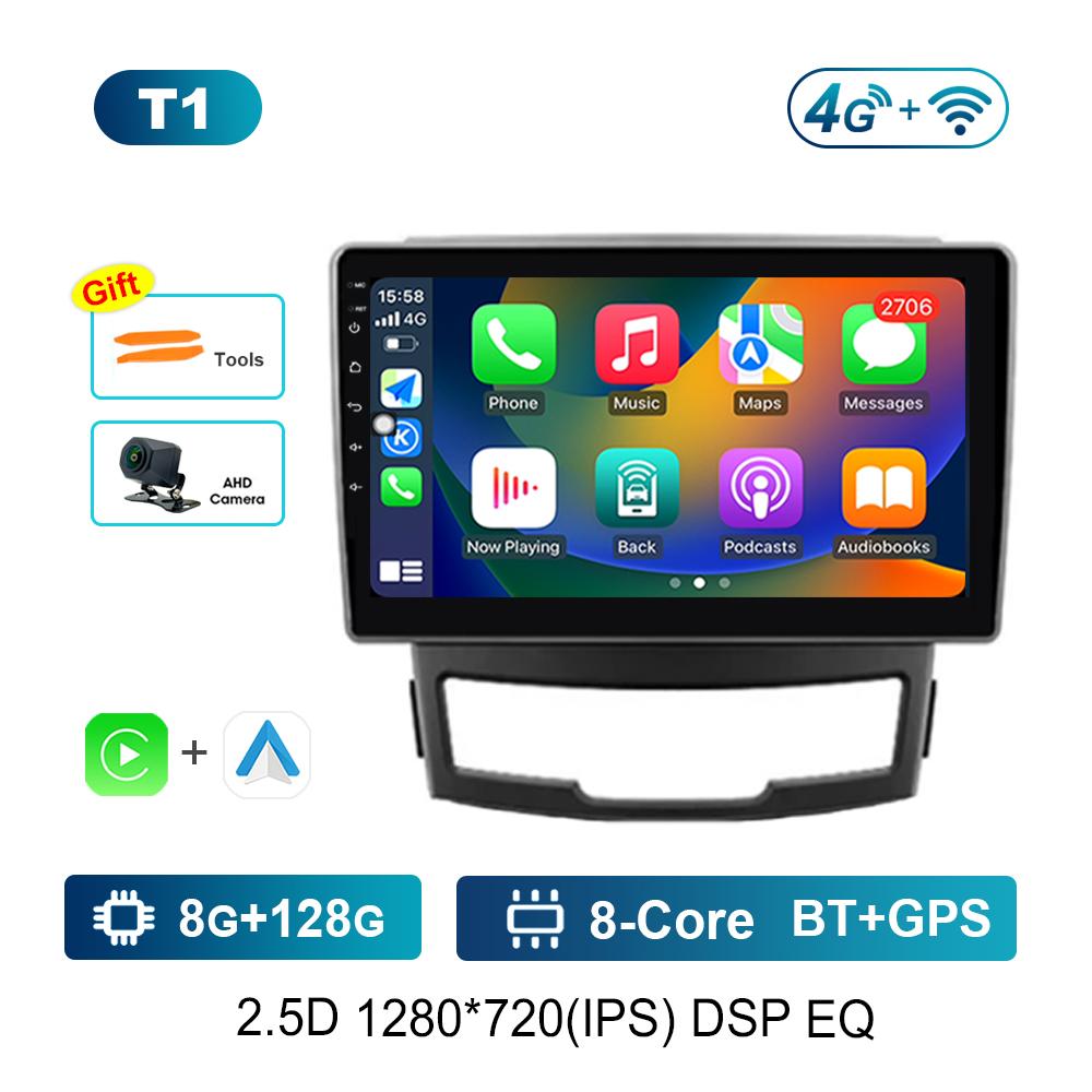 For SsangYong Korando 3 Actyon 2 2010 - 2013 Car Radio Multimedia Player 4G GPS Navigation Carplay Android OS WiFi Touch Screen
