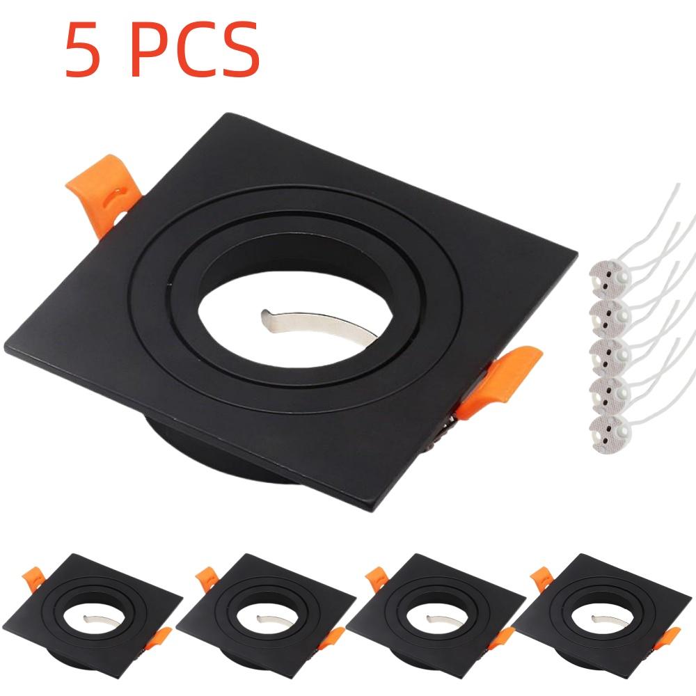 

5 шт. светодиодный светильник направленного света, встраиваемый потолочный светильник с рамкой, регулируемый угол луча, лампа освещения