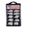100pcs French Plastic Fingernails Solid Color Full Half Cover False Art Tips Accessory
