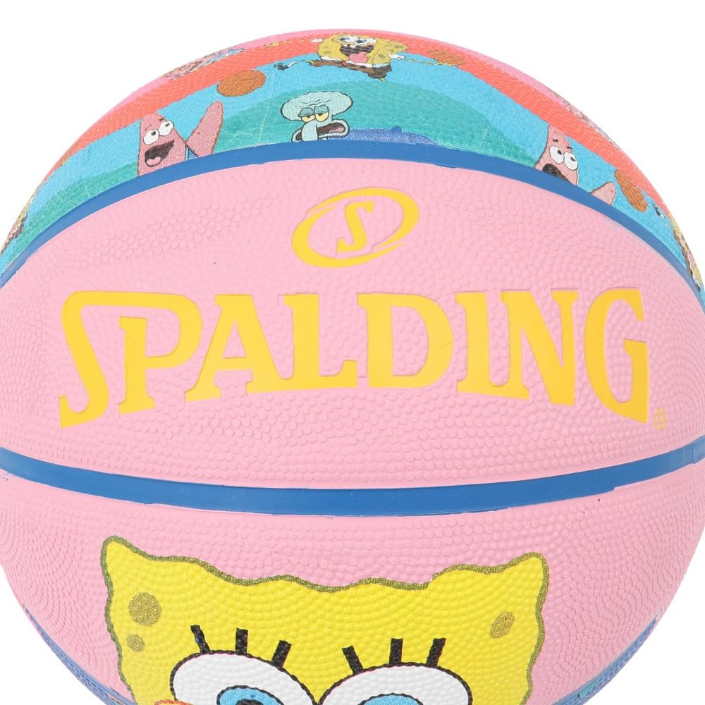 SPALDING SpongeBob SquarePants Character Rubber, Size 5, 85-043J, Basketball, Outdoor Use, Collaboration