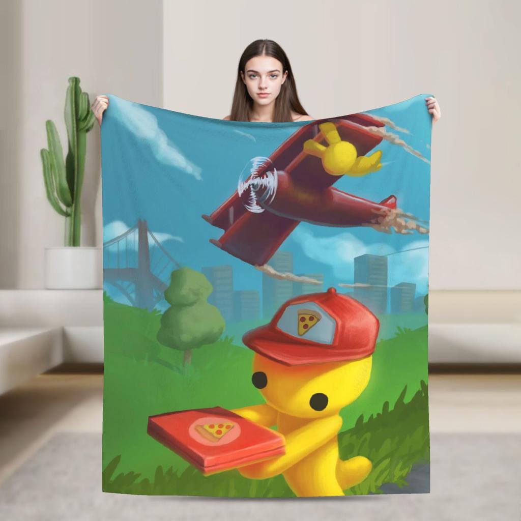 Wobbly Life Sandbox Game Blanket Quality Soft Warm  Throw Blanket Winter Camping Outdoor Fluffy Bedspread