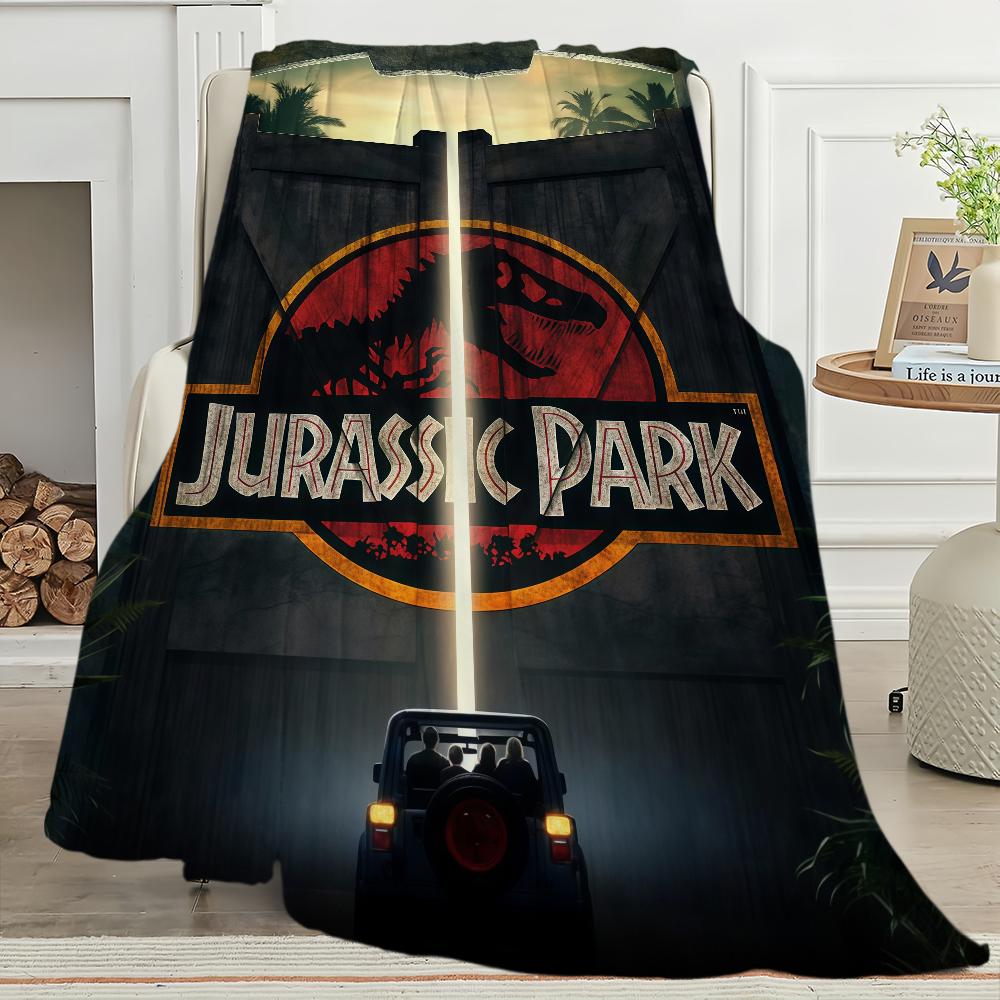 Classic Movies J-Jurassic P-Park Blanket Blanket for Couch Sofa Travel Home Picni Flannel Blanket birthday gift Warm Comfortable
