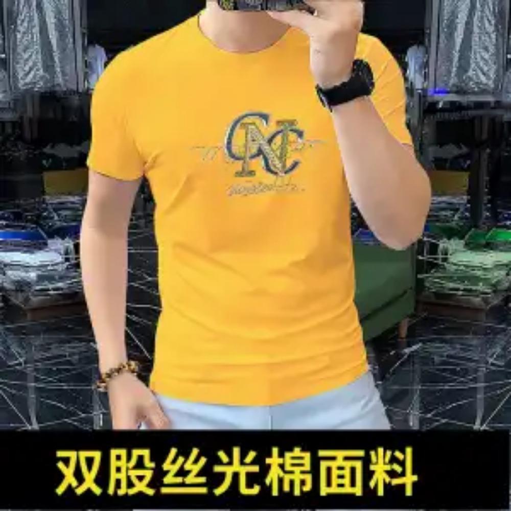 Fashion Men's Short-sleeve T-shirts Round Neck Thin Half-sleeve Middle-aged Summer Tops