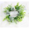 Candle Rings 3" Center Eucalyptus Candle Ring Artificial Mini Wreath Pillar Candle Holder Twig Spring Candle Wreaths for LED Candles Birthday Wedding