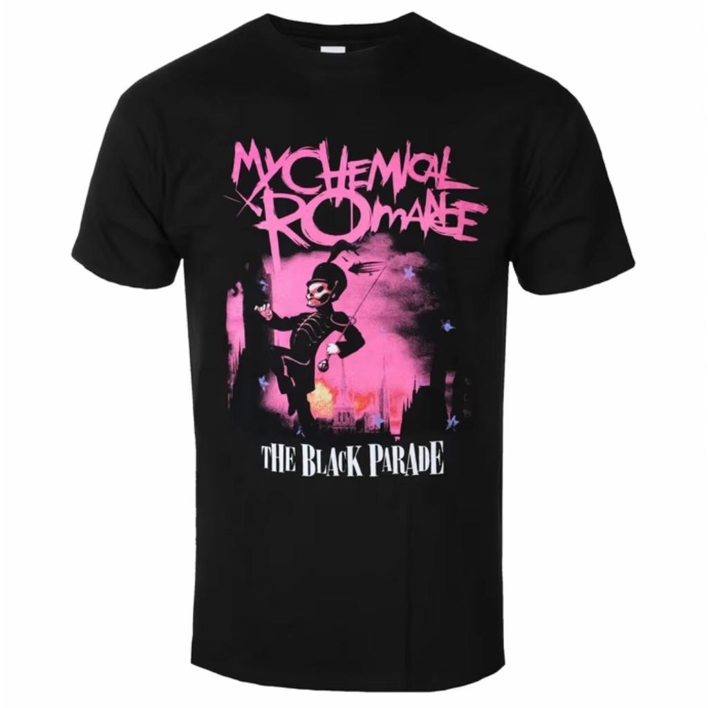 Vintage My Chemical Rounisexce T Shirt Emo Punk Rock Band Graphic Tee Unisex Cotton Casual Crew Neck Music Fan Short Sleeve Top