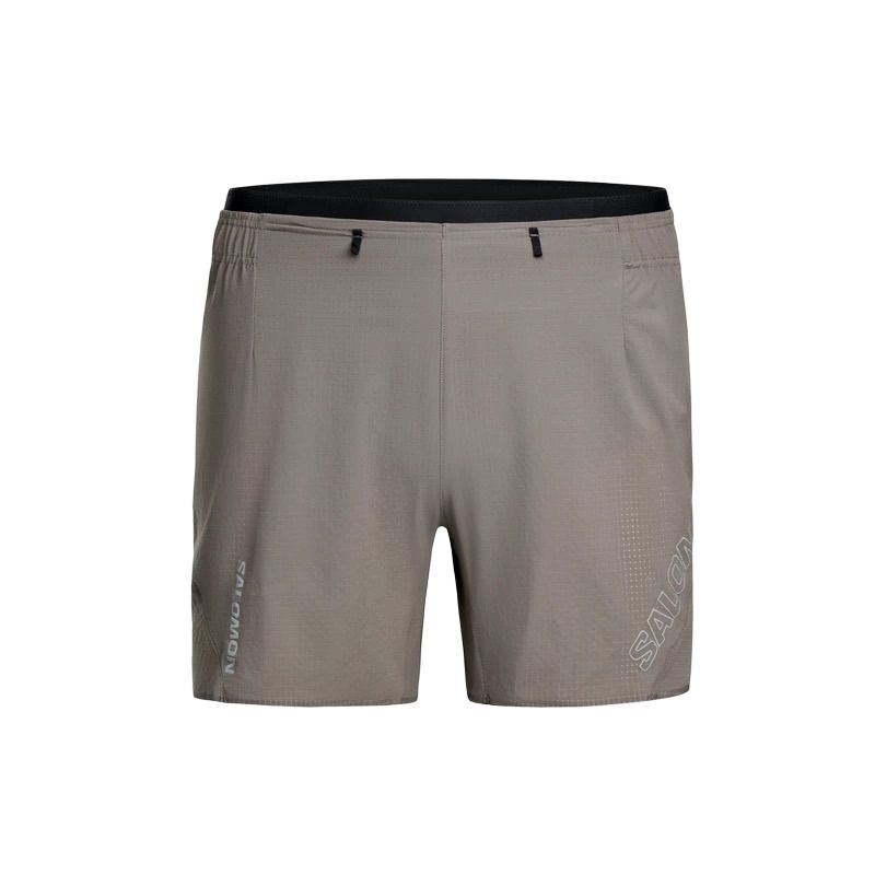Salomon Sense Aero 5 Running Series Breathable Comfortable Stylish Letter Sports Shorts Men shorts Iron-Gray C24330