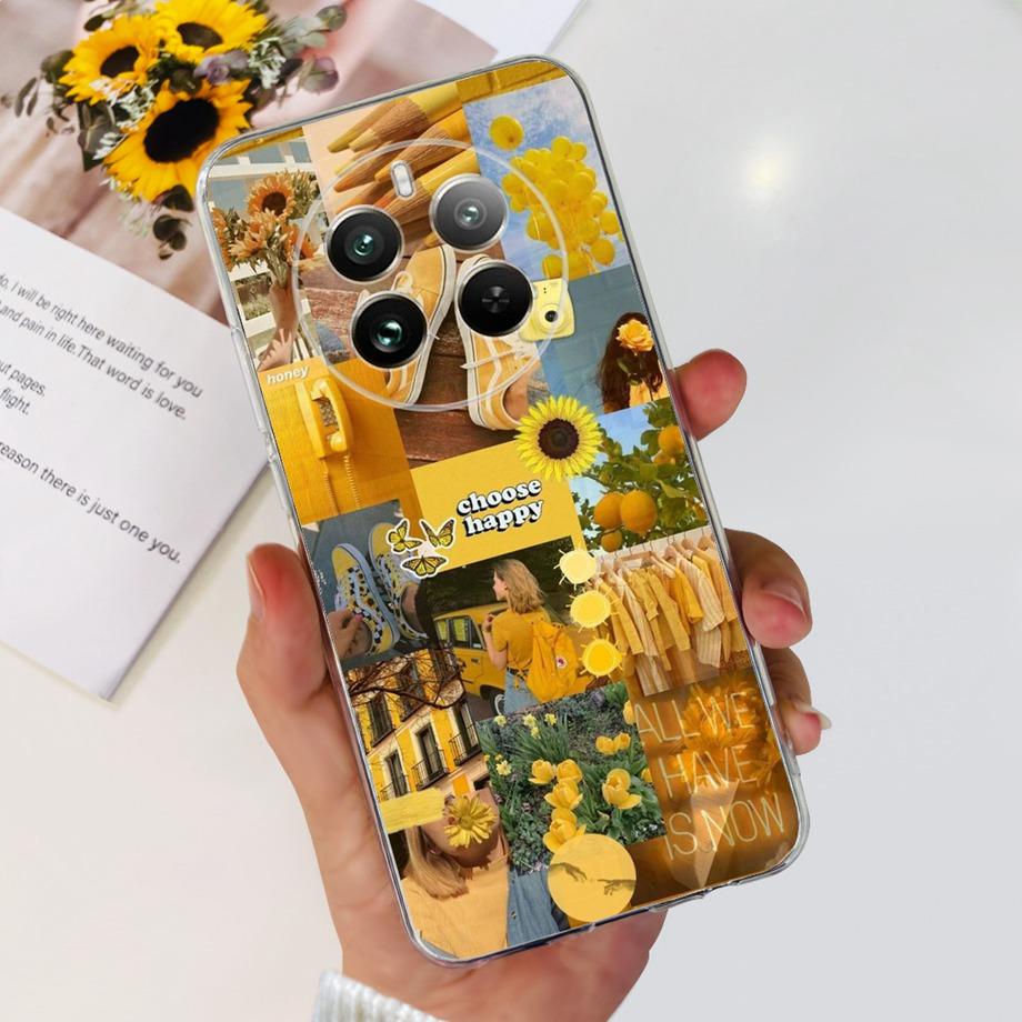 For Realme 12 Pro Plus Case Soft Clear TPU Silicone Phone Case For Realme 12 Pro Pro+ Cute Cartoon Shockproof Back Cover Fundas
