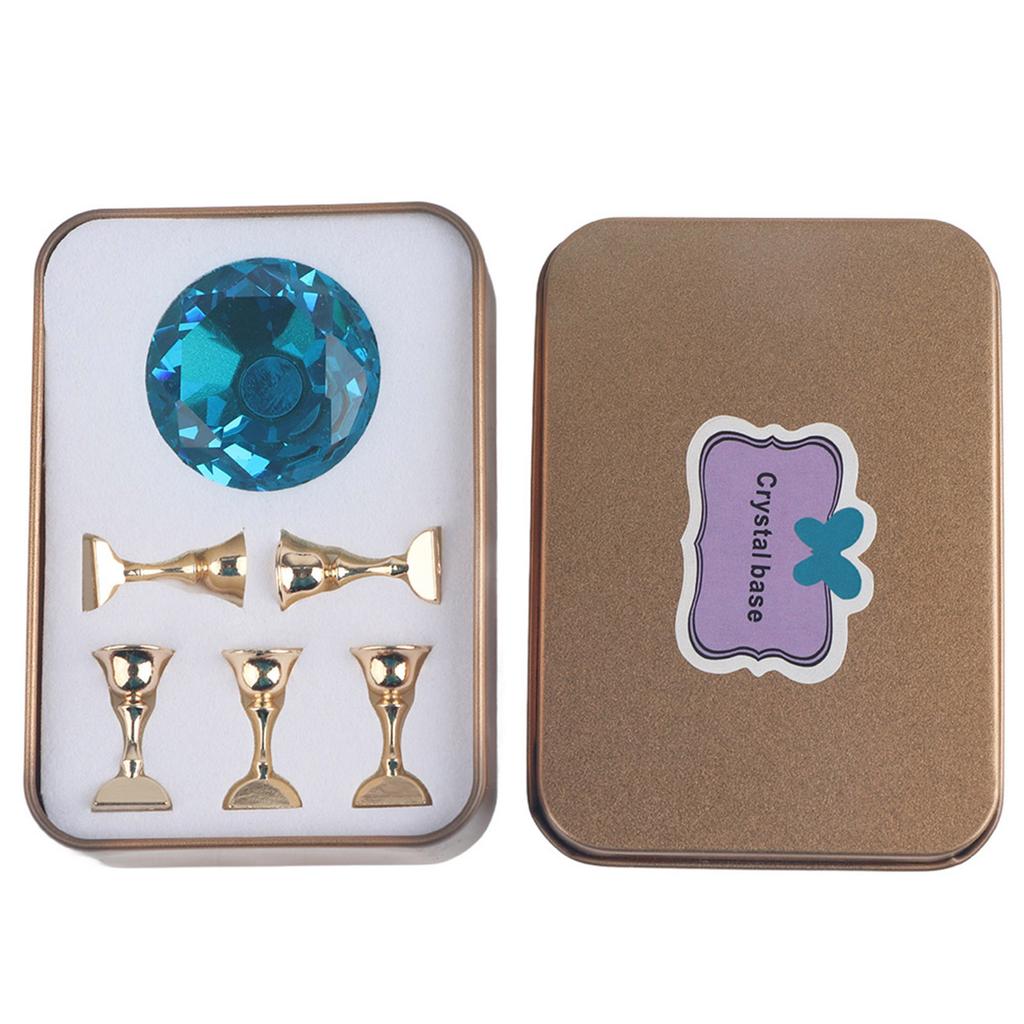 Magnetic Nail Tip Practice Stand Base   Alloy Holder Nail Art Display Stand White