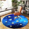 1pc Shooting Star Cosmic Round Chair Mat Area Rug - Non-Slip, Floor Mat for Office, Bedroom, Home Decor Christmas Gift P0811127
