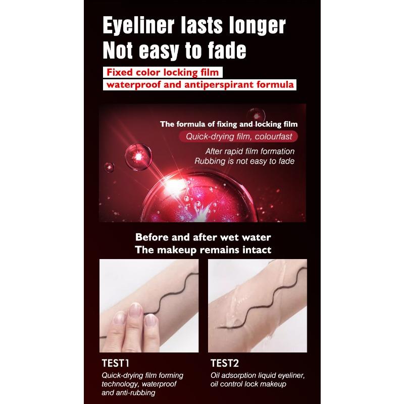 Qianxiu Fine Tip Black Liquid Eyeliner Smooth Long Lasting Smudge Proof