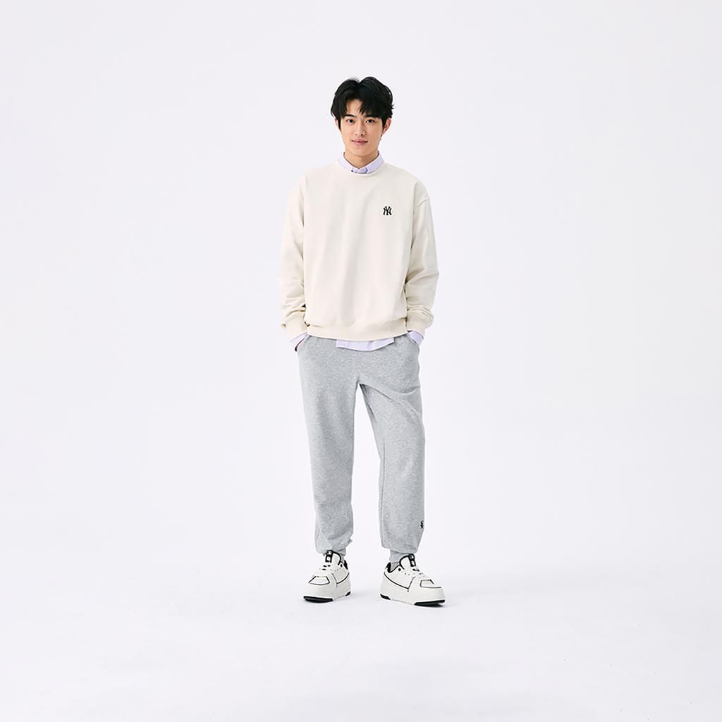 New MLB New York Yankees Sweatshirt Unisex Cream 3AMTB0151-50CRS