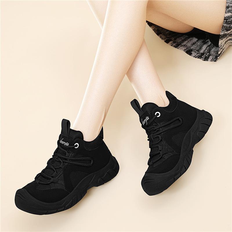 Autumn and winter new versatile sports leisure mountaineering temperament thick-soled versatile women's dad platform women's shoes