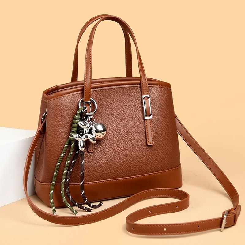 Women's Bag Women's New Soft Leather Portable Shoulder Crossbody Going Out Commuting Mother Bag
