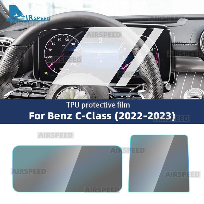 For Mercedes Benz C Class W206 C200 C260 C300 Anti-scratch Car Interior Film Dashboard GPS Screen Film Transparent TPU