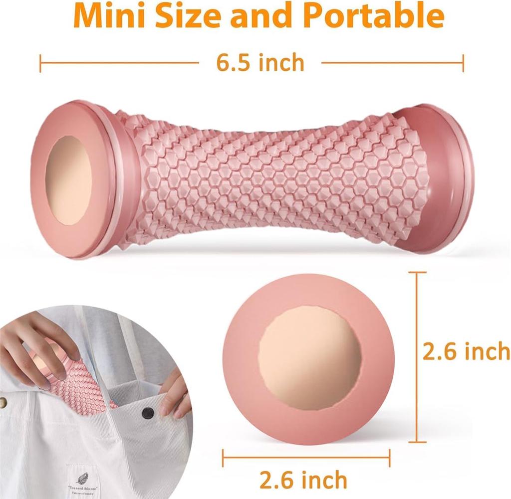 1pc Portable Plastic Yoga Muscle Massage Roller Foot Training Device Multi-functional Foot Roller for Muscle Network Drainage