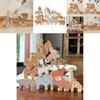 Animal Tower Stacking Blocks Wooden Kids Educational Toy For Toddler Development