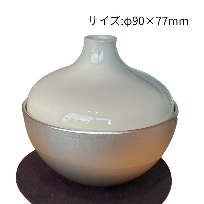 [Modernes buddhistisches Altarset] Chering 3-teiliges Set: Blumenvase, Räuchergefäß und Kerzenhalter  Messing, Edelstahl und Keramik  Passend für Einzel