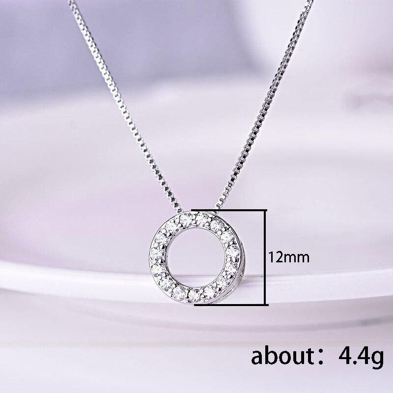 Couple Necklace, Temperament Style Round Pendant, Design Sense Personalized Collarbone Chain