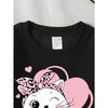 Kids Sweatshirt,Crew Neck Fashion Top, Fun"Cute Cat with Bow "patterned Sweatshirt, Suitable for Everyday Casual Wear,Spring Fall Sweatshirt