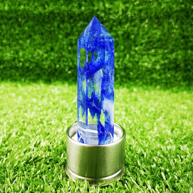 Elixir Crystal Quartz Water Bottle Natural Obelisk Point Wand Reiki Rock Healing