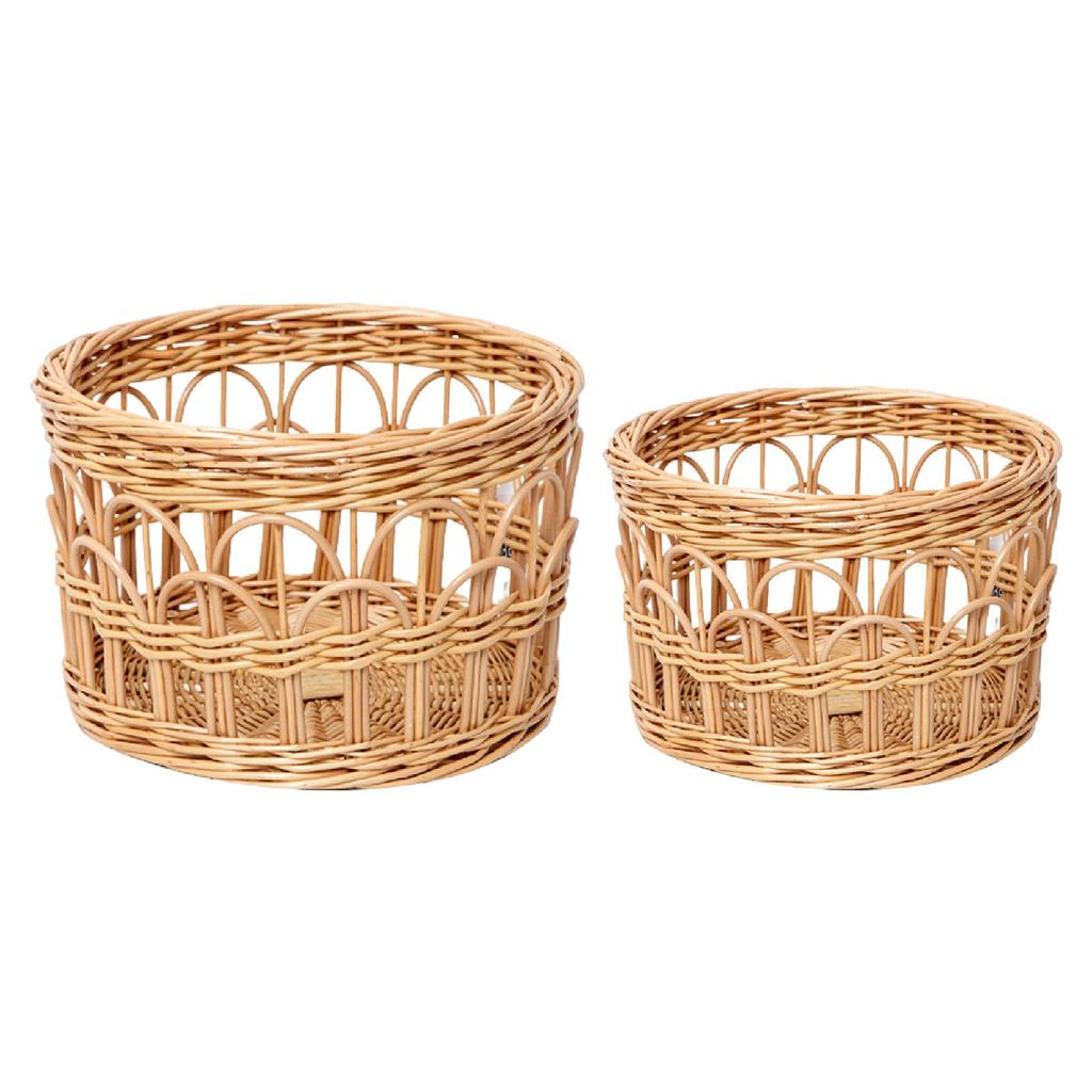 Handwoven Basket Storage Organizer Creative Versatile Lightweight Large Capacity Makeup Organizer for Home Bedroom Decoration