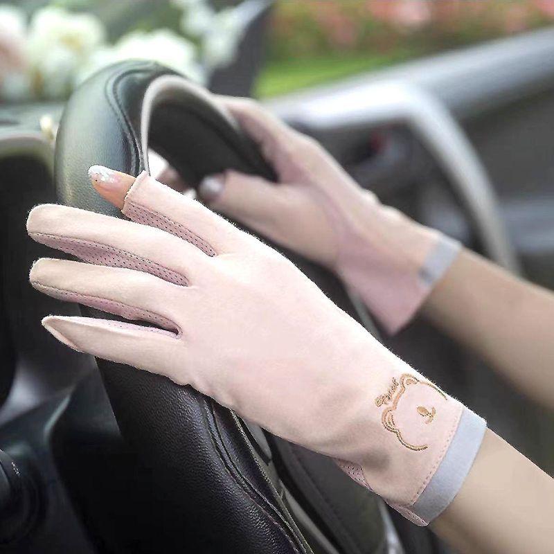 

Бутик Летние перчатки без пальцев с половиной пальца для защиты от солнца Женские для езды Трам Тонкий хлопок Защита от УФ-лучей Дышащие Вождение Нескользящие Роса Bear Dew 2 finger [lotus root starch]] All yards